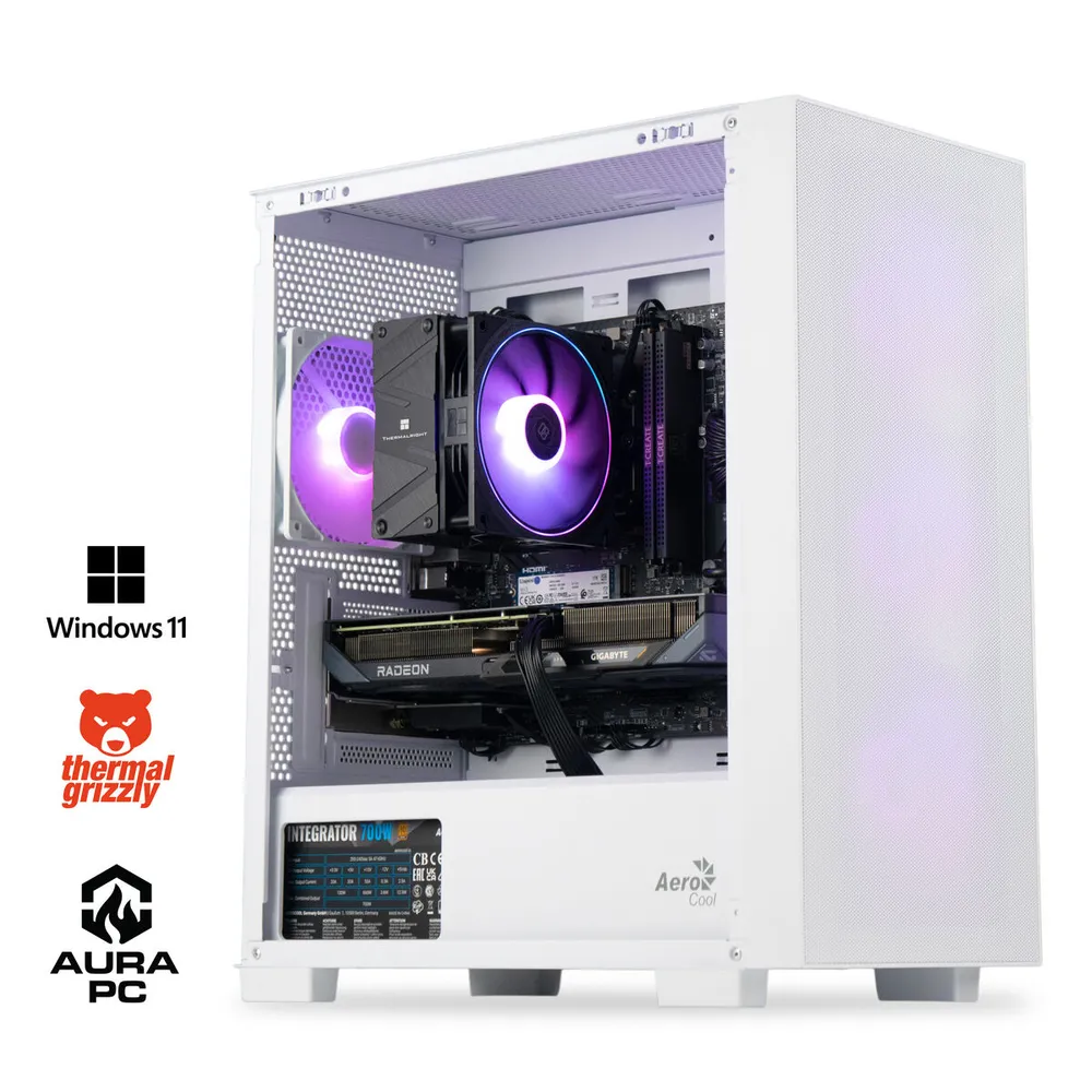 Computador AURA Gamer-PC Ryzen 5 7500F 32GB DDR5 1TB RX 9060 XT 16GB WiFi W11