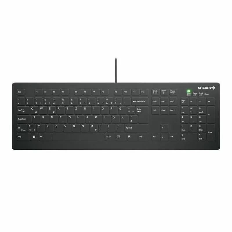 Teclado de tijera CHERRY AK-C8112 Layout DE QWERTZ impermeável USB