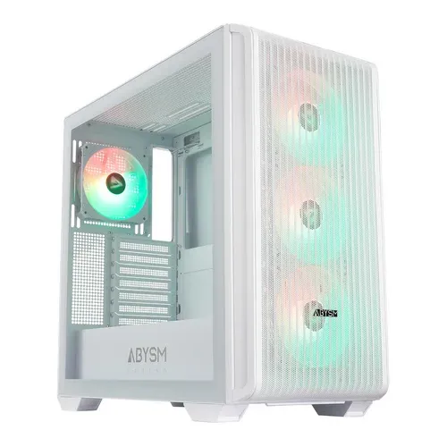 Caixa de Computador Abysm Gaming Danube Kamp BX300 Full Tower Vidro Temperado USB-C Branca