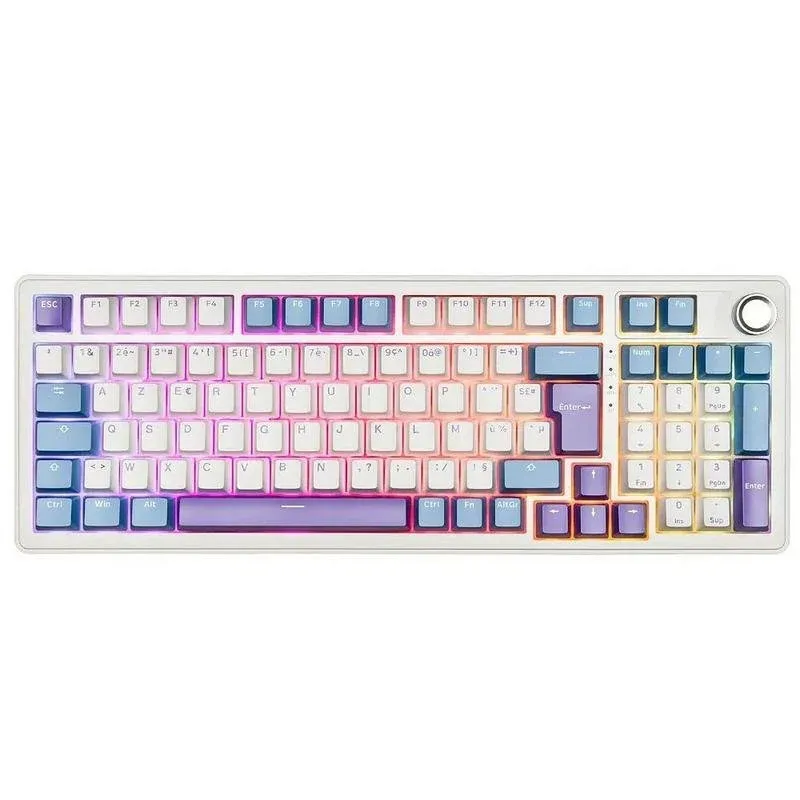 Teclado The G-Lab Keyz Elite 400 Mecânico compacto RGB AZERTY Bluetooth/RF