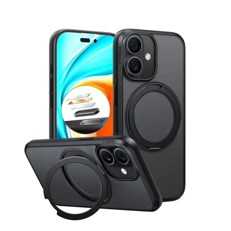 Funda para telemóvel Torras Ostand Pro Series Suporte Magnético Preto para iPhone 17