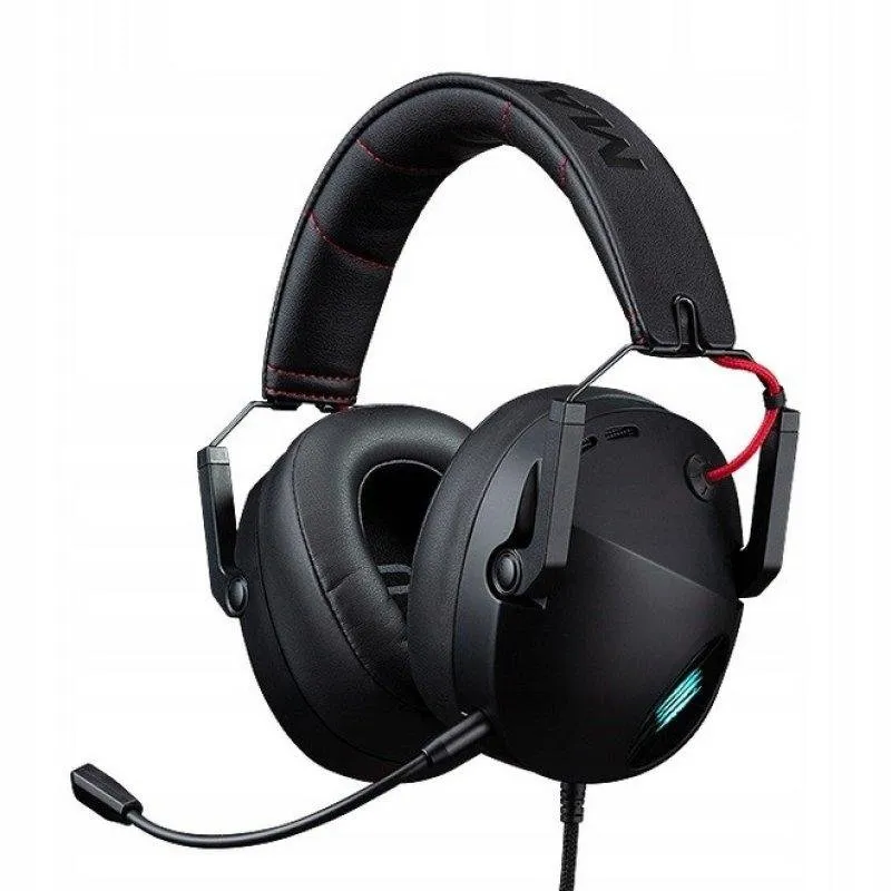 Auriculares NO NAME Piloto 5 com fios USB Gaming Cancelamento de Ruído RGB Preto