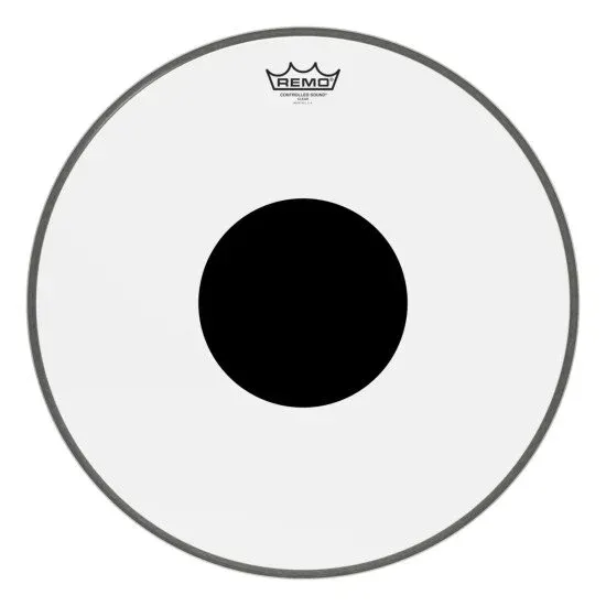 Remo 18" Controlled Sound Clear Black Dot