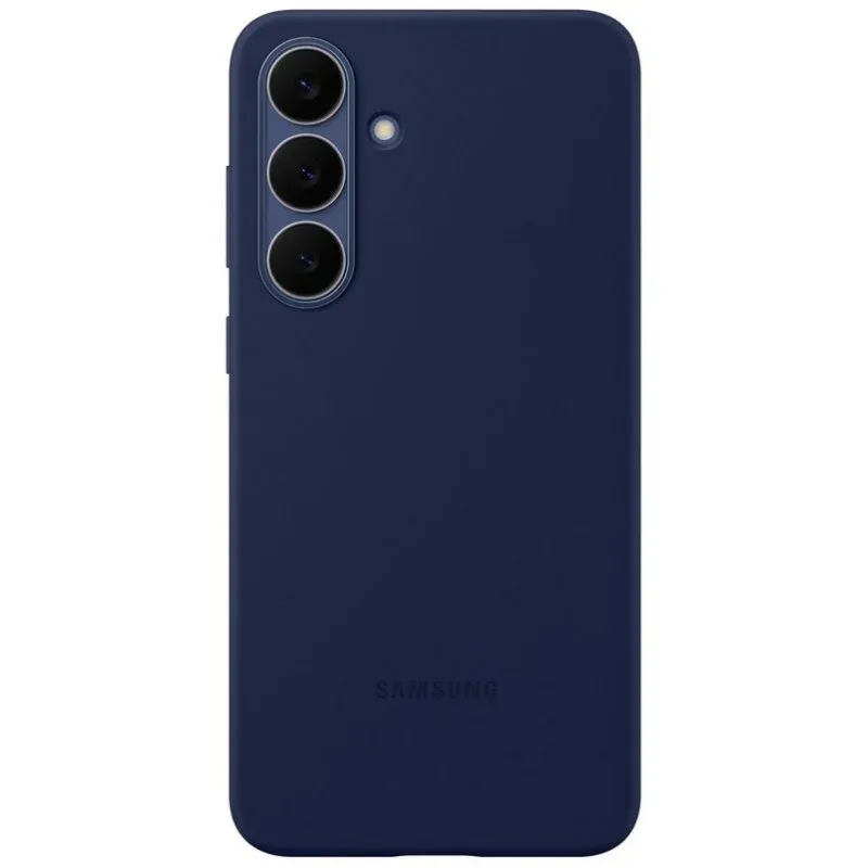 Capa de silicone azul escuro Samsung para Galaxy S25 FE