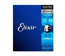 Jogo cordas guitarra elétrica Elixir 12050 Polyweb Ligth Coated 010-046