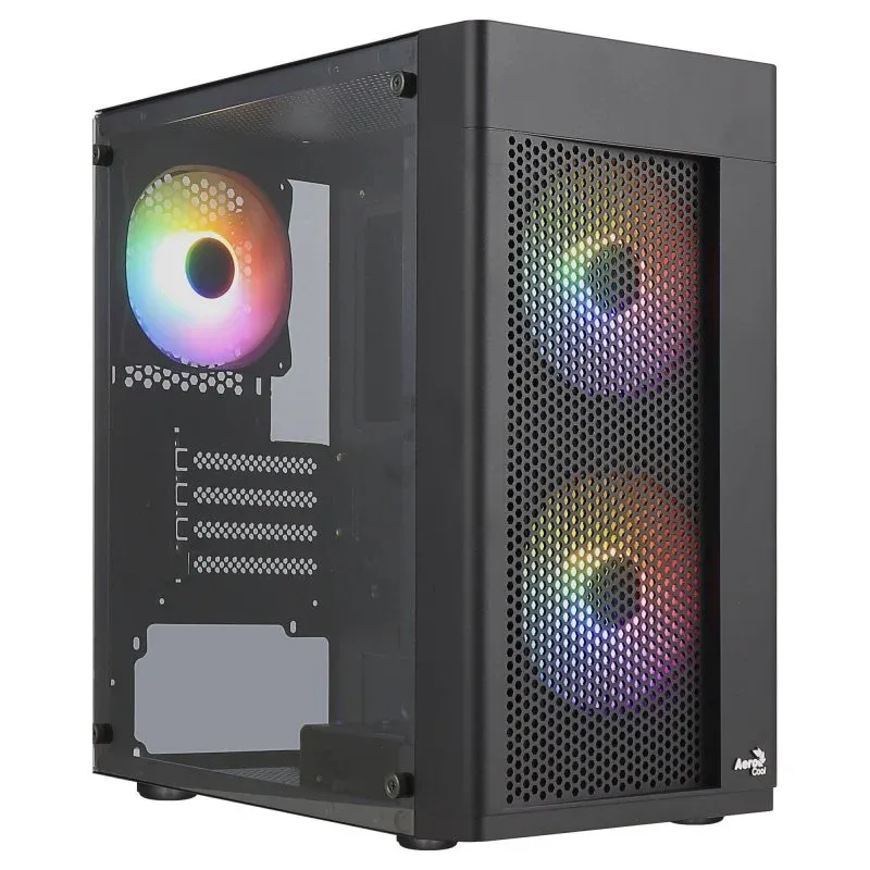 Aerocool HEXFORMBKV2 FRGB Vidro Temperado USB 3.0 Preta