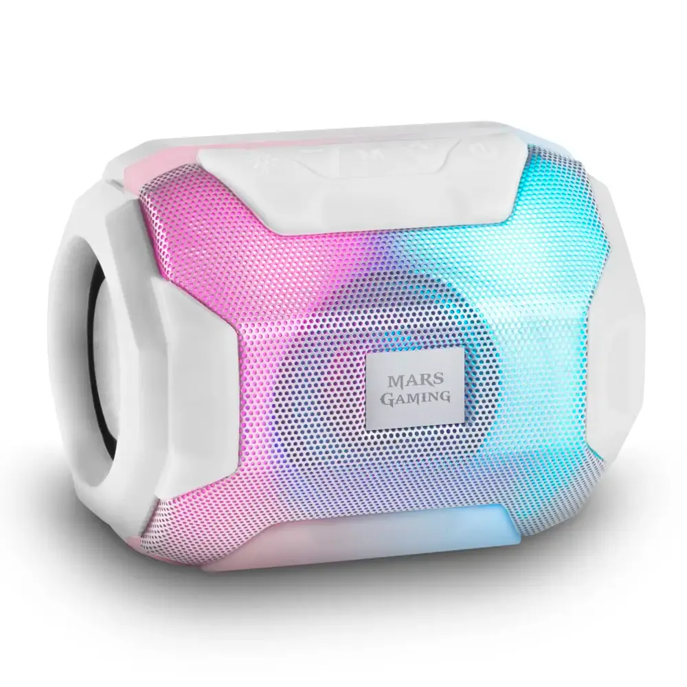 Coluna Portátil Mars Gaming MSBAXW RGB Bluetooth Branca