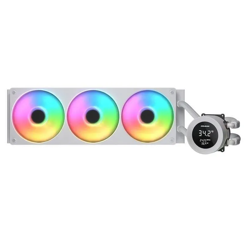 Refrigeración Líquida Cougar CGR-PSDVARGB-W-360 360mm 3 Ventiladores ARGB Branco