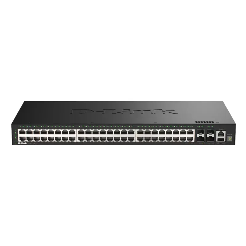 D-Link SmartPro DGS-1530-52 - Interruptor - inteligente - 48 x 10/100/1000 + 4 x 10 Gigabit SFP+ - desktop, montável em trilho