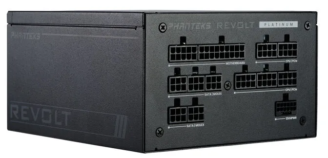 Fonte Modular Phanteks Revolt ATX 3.0 PCIe 5.0 1200W Platinum Preta (Sem Cabos Incluídos)