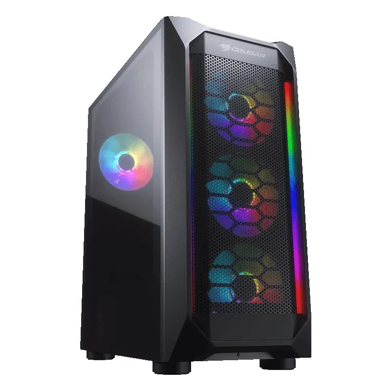 Caixa de Computador Cougar MX410 Mesh-G RGB Vidro Temperado USB 3.1