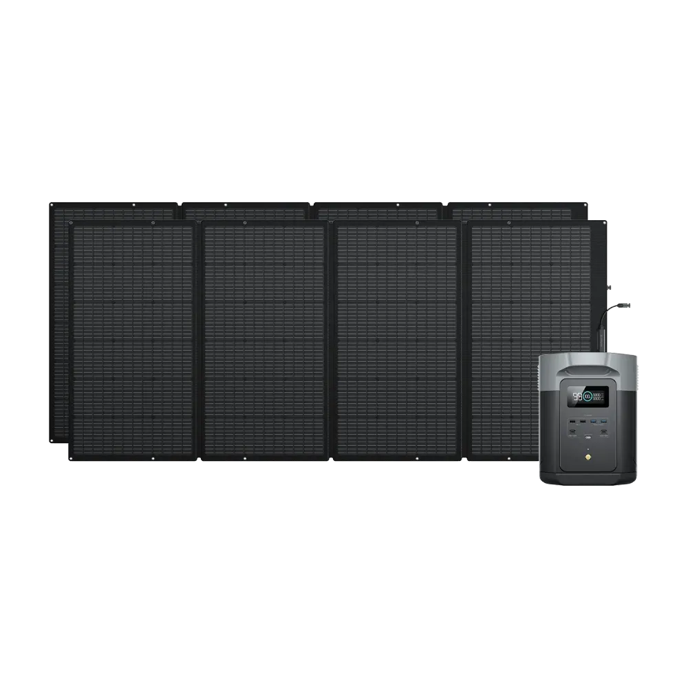 Gerador Solar EcoFlow DELTA 2 Max (PV400W) - DELTA 2 MAX + 2x Painel Solar de 400W