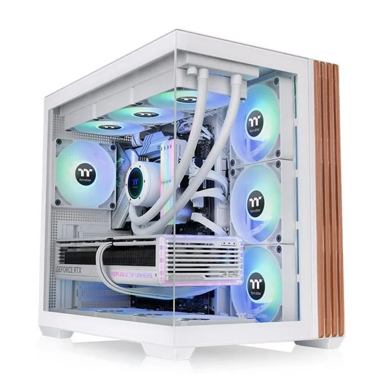 Caixa de Computador Thermaltake View 380 WS ARGB Caixa Gaming ATX com Vidro Temperado Branca