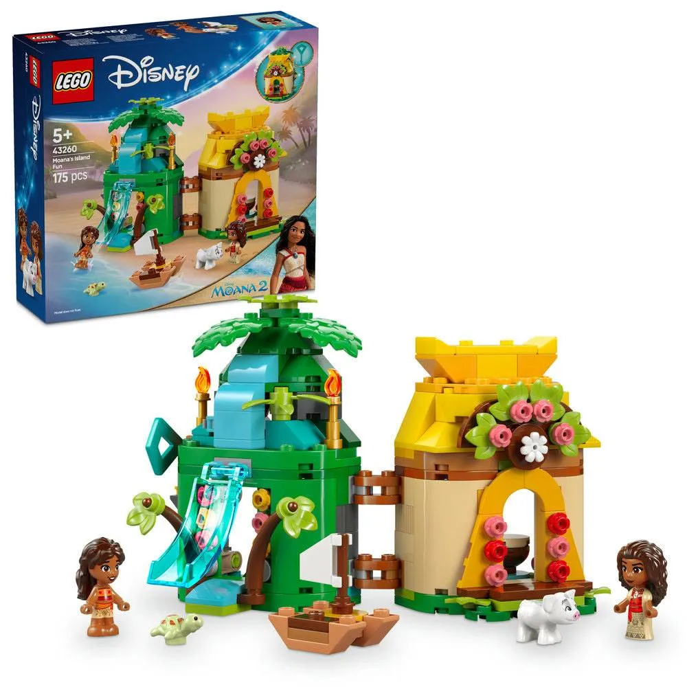 LEGO Disney Princess: Diversão na Ilha da Vaiana | Idades 5+ | 175 Peças | Item 43260