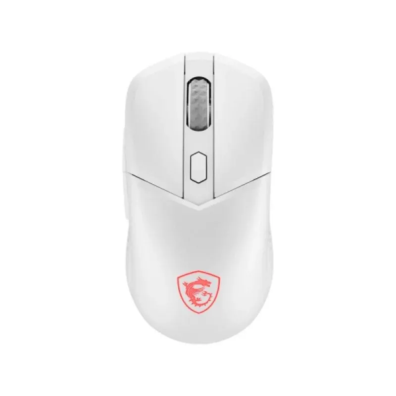 MSI Versa 300 Rato Sem Fios RF/Bluetooth/USB-C com 8000 DPI, 6 Botões e RGB Branco