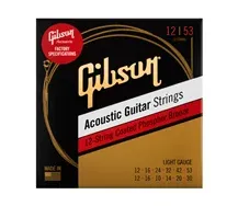 Jogo Cordas Guitarra Acústica Gibson Phosphor Bronze Coated 12 cordas 012-053
