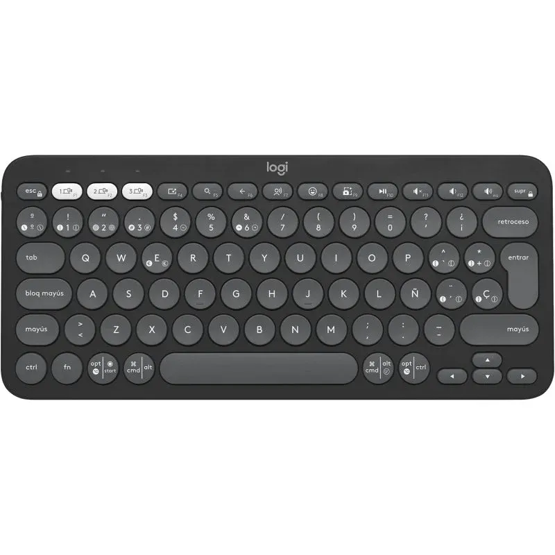 Logitech Pebble Keys 2 K380s Teclado Bluetooth Multi-Dispositivo Grafite