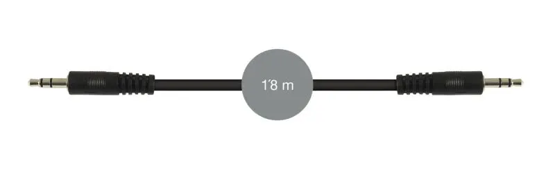 Cabo Áudio Jack 3,5mm Macho - Jack 3,5mm Macho 1,8m - AA-729