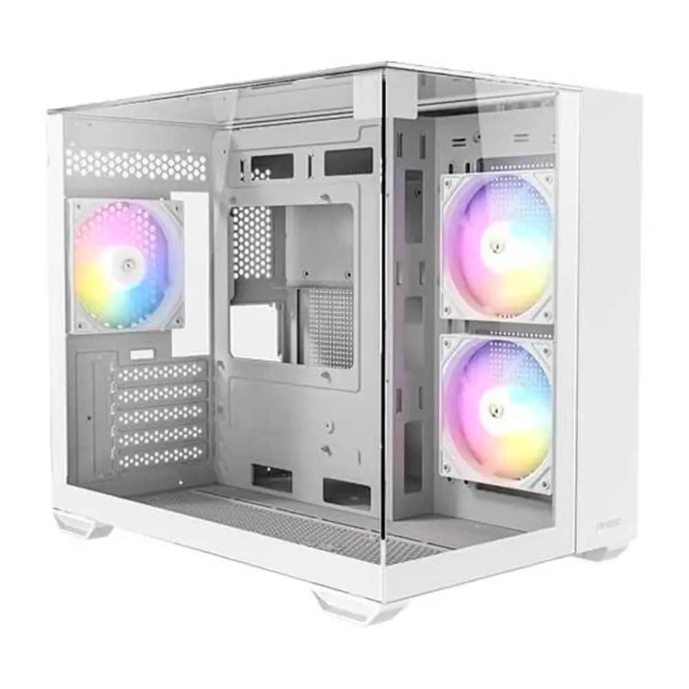 Caixa Micro-ATX Antec CX600M Trio ARGB White Mini Tower Tempered Glass Branca