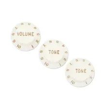 Botão Fender Stratocaster (1x volume & 2x tone) Parchment Branco Envelhecido