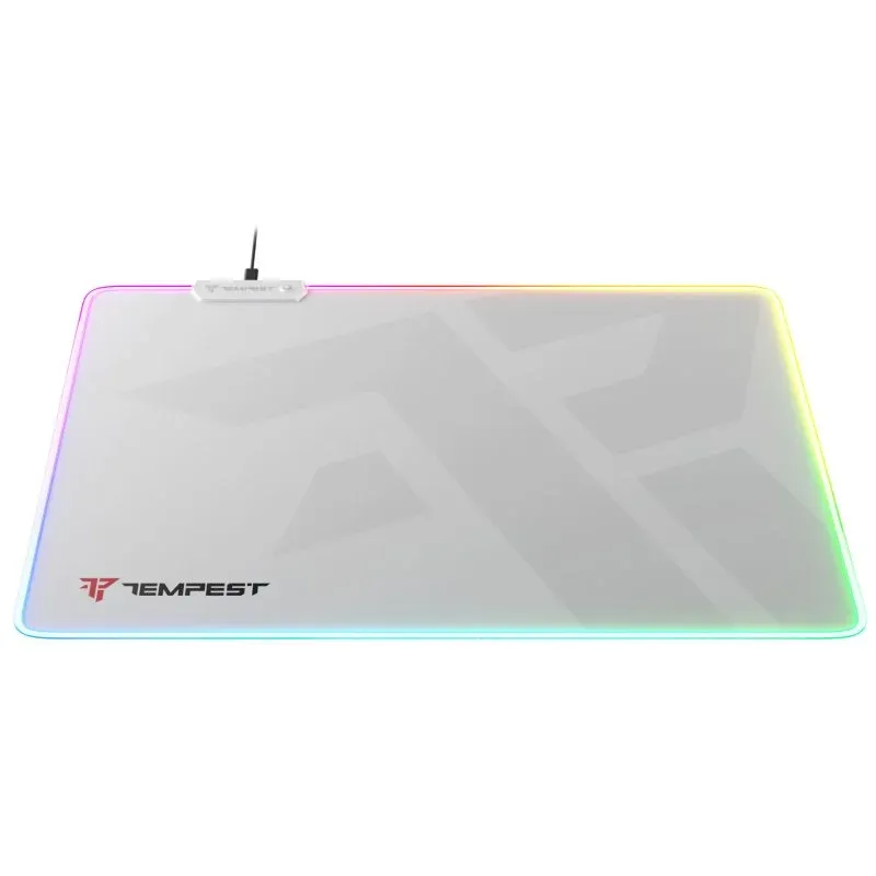 Tempest Mousepad RGB 46x36cm 4mm Tapete Gaming Branco