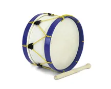 Bombo Tradicional Adamastor PLX12 Branco/Aro Azul 30cm