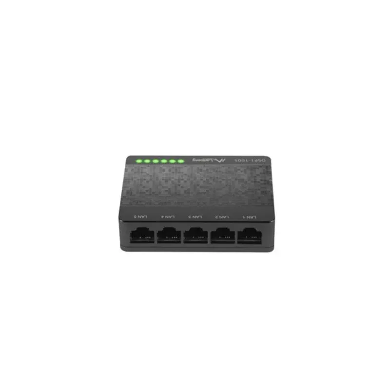 Switch Lanberg DSP1-1005 Não-gerenciável Gigabit Ethernet 5 Portas Full Duplex