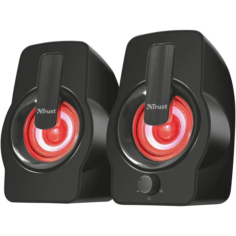 COLUNAS TRUST GEMI RGB LEDS 2.0 USB POWERED BLACK