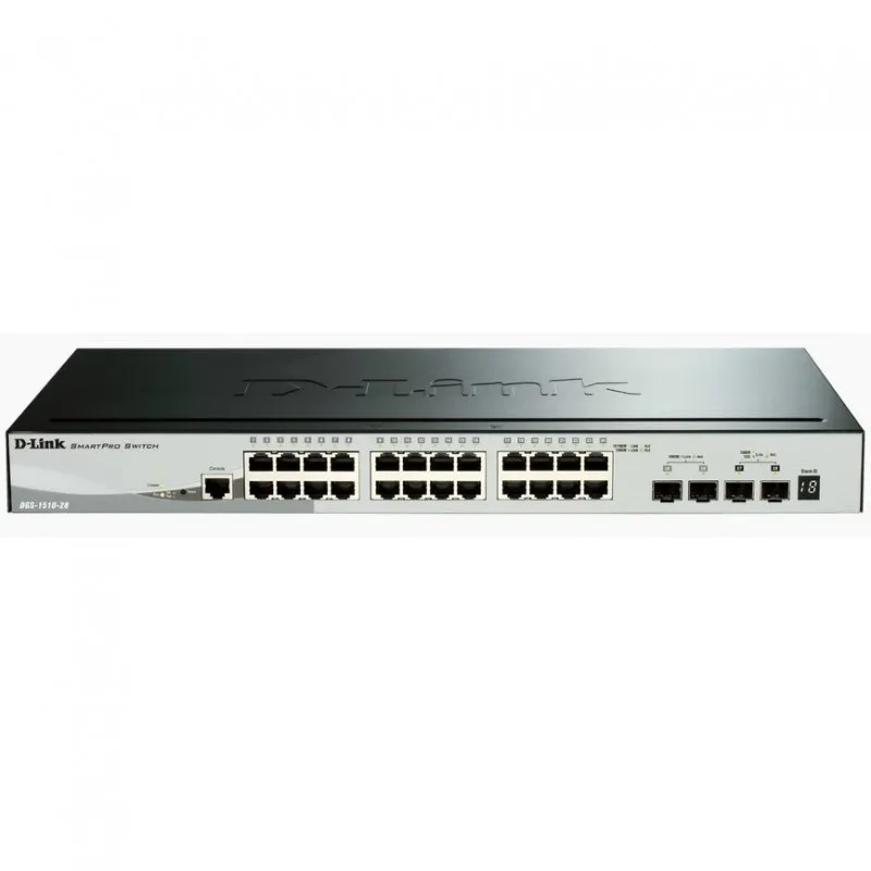 D-Link DGS-1510-28X/E Switch Gerido L2/3 com 24 Portas Gigabit + 4 SFP+