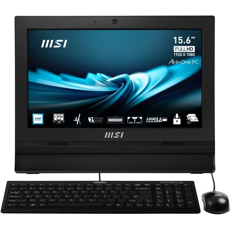 MSI Pro AP162T N100 Desktop PC 4GB 256GB SSD Full HD Touch WiFi 6 Preto