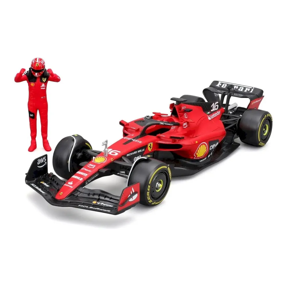 Carro Miniatura Bburago F1 Scunderia Ferrari SF23 Charles Leclerc 16 1/24