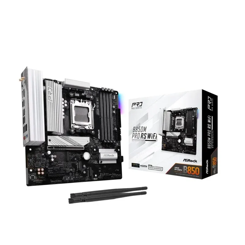 Asrock B850M Pro Race Sport WiFi Motherboard AM5 Micro-ATX DDR5 PCIe 5.0 VRM Robusto