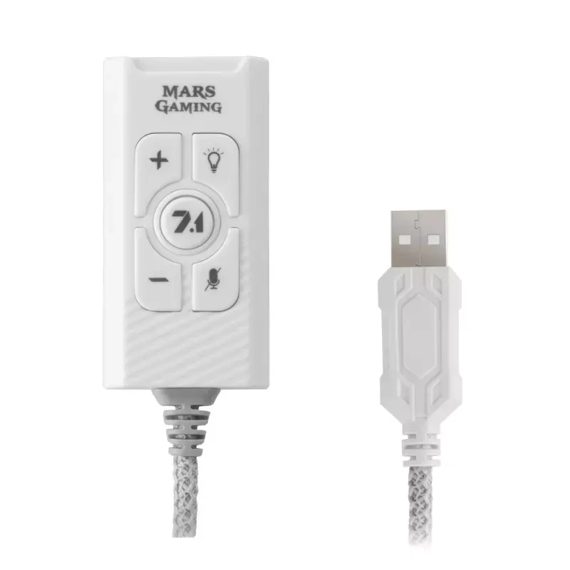 MARS GAMING - Placa de Som Mars Gaming MSC2W 7.1 USB BRANCA
