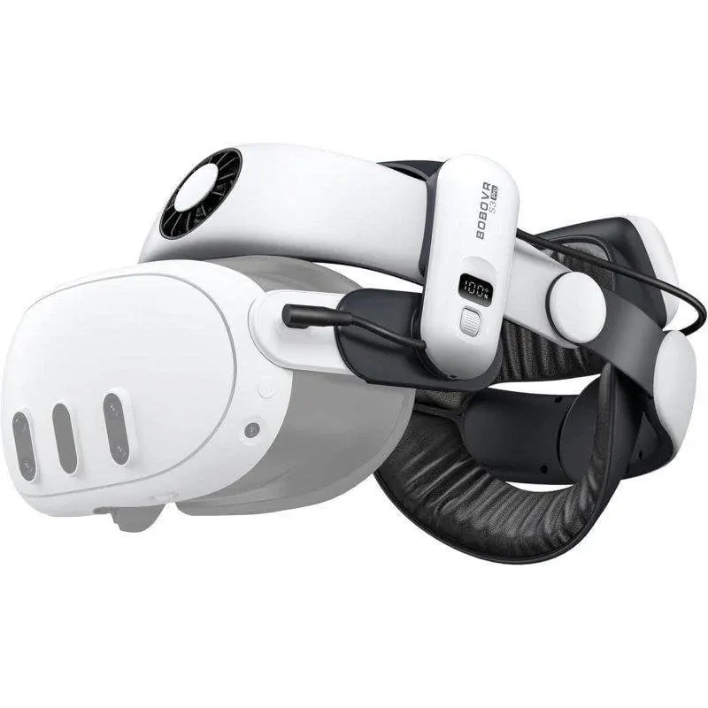 Correia de bateria BOBOVR S3 Pro Meta Quest 3/3S ventilador frontal 10 000 mAh