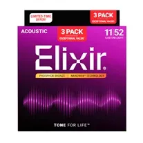 Jogo Cordas Guitarra Acústica Elixir Nanoweb Ph Bronze 011-052