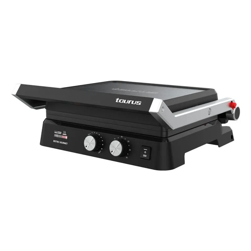 Grill Taurus Bistro Gourmet 2600 W Preto Alumínio Giratório Grelha + Plancha