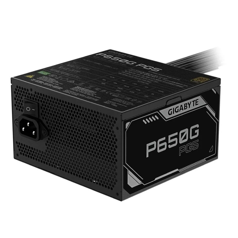 Fonte de Alimentação ATX Gigabyte GP-PB650G 650W 80+ GOLD Preta