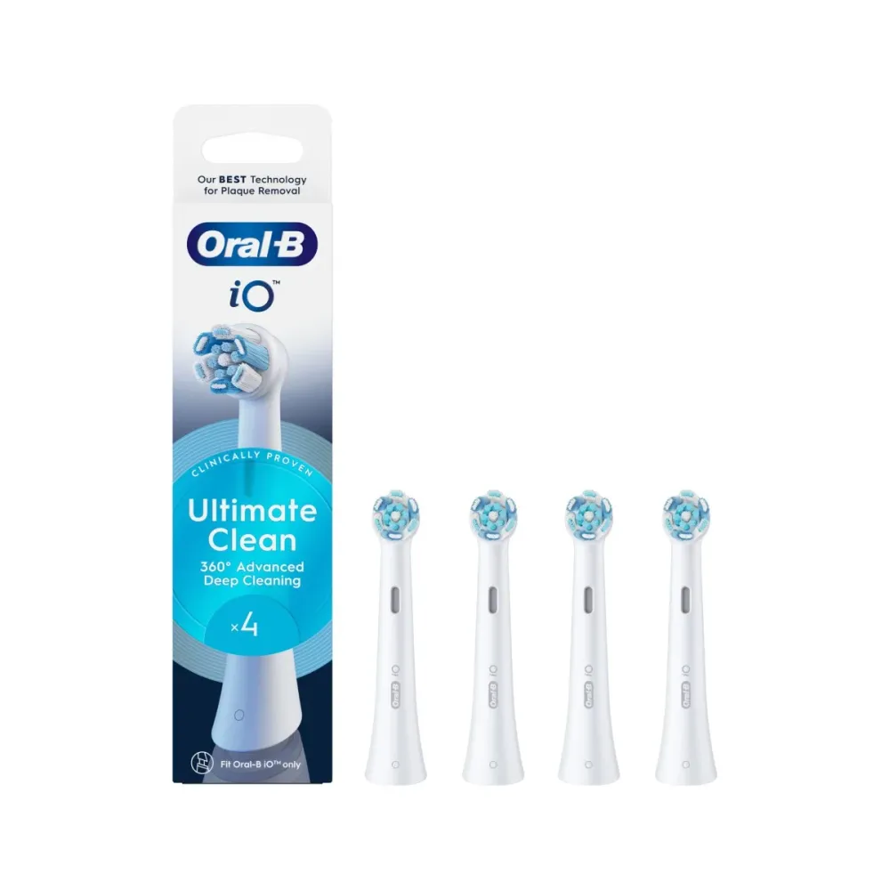 Cabeças de Escova de Dentes Oral-B iO Ultimate Clean Brancas (4 unidades)
