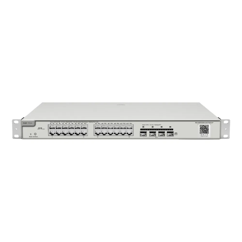 Switch Ruijie Reyee Cloud Layer 24 portas PoE Gigabit+ 4 10Gbps SFP+