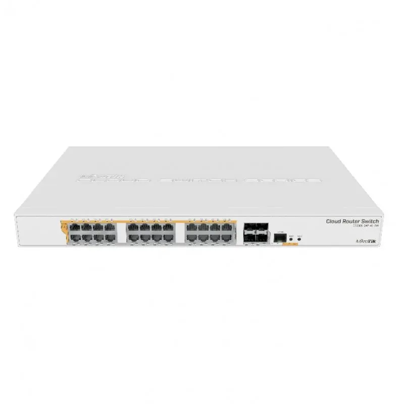 Switch MikroTik 24 Portas Gigabit Ethernet PoE Branco (CRS328-24P-4S+RM)