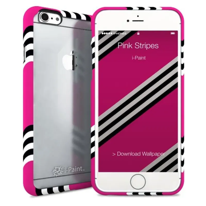 i-Paint - Ghost Case iPhone 6/6s (pink stripes)