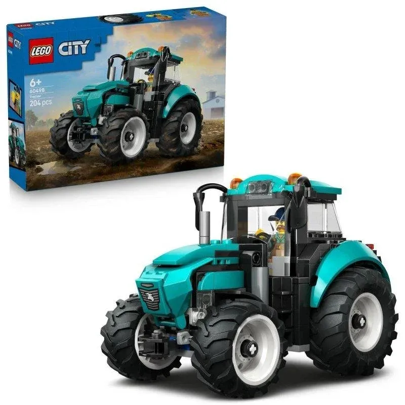 Trator LEGO 60498 City Veículo Agrícola Verde Teal com Minifigura