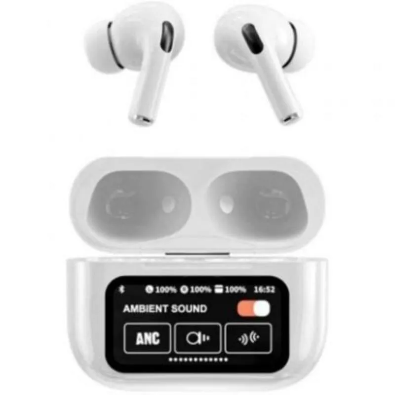 Auriculares Qubo TWS-400WT sem fios Bluetooth com ANC, Microfone e USB-C brancos