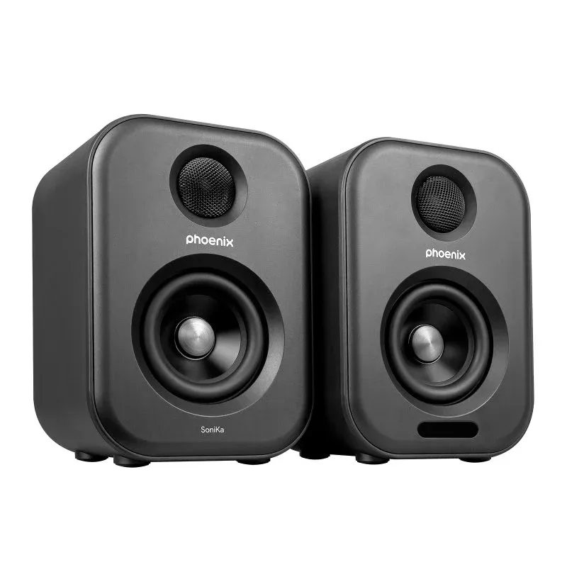 Phoenix Sonika Altifalantes de Estúdio Ativos Bluetooth 50W RMS Pretos