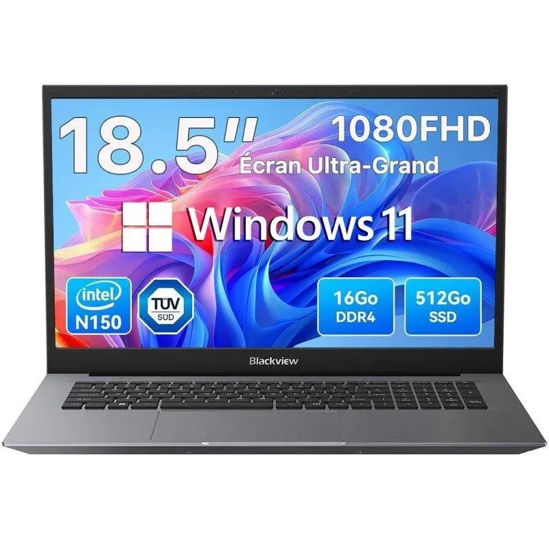 Portátil Blackview Acebook 10 18.5" Intel N150 16GB 512GB SSD Windows 11 Pro
