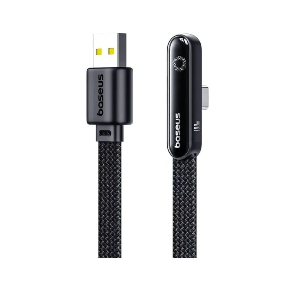Cabo de Dados Baseus Mvp USB-A para USB-C 100W 1m Preto