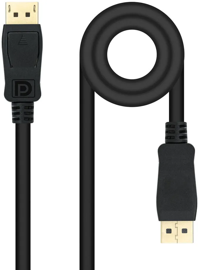 Cabo DisplayPort 1.4 Nanocable DP M/M 0.5 M Preto