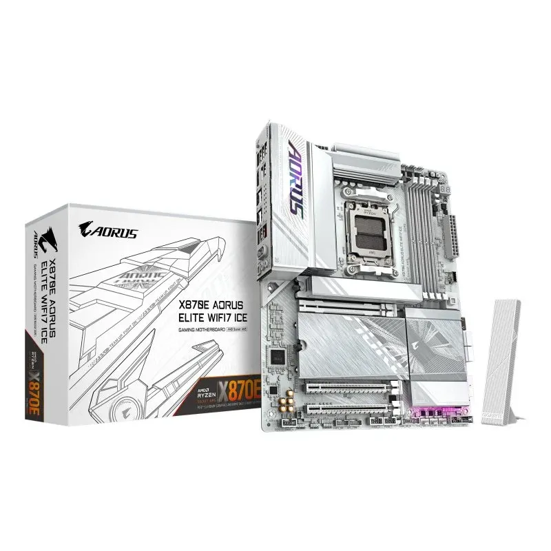 Gigabyte X870E AORUS ELITE WIFI7 ICE Motherboard ATX X870E AM5 DDR5 PCIe 5.0 WiFi 7