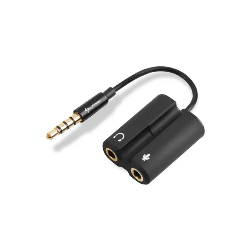 Adaptador de áudio Sharkoon PMP35 3,5 mm Preto