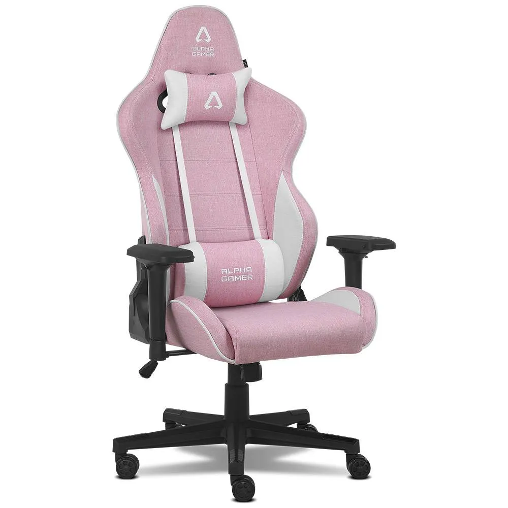 Cadeira Gaming Alpha Gamer Nimbus Fabric Rosa